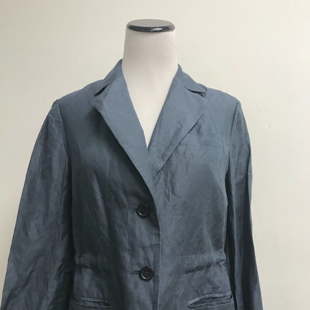 Marc By Marc Jacobs Blue Drawstring Button Up Bla… - image 2